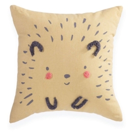 Μαξιλάρι Διακοσμητικό Παιδικό (Με Γέμιση) Cute Hedgehog Yellow Nef-Nef 35Χ35 Βαμβάκι-Πολυέστερ