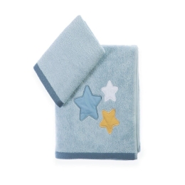 Πετσέτες Βρεφικές Hugs & Kisses Boy (Σετ 2τμχ) Blue Nef-Nef Σετ Πετσέτες 70x140cm 100% Βαμβάκι