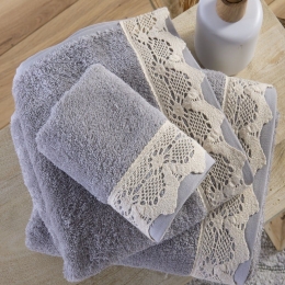 Πετσέτα Maricar (Σετ 3τμχ) Grey Nef-Nef Σετ Πετσέτες 70x140cm 100% Βαμβάκι