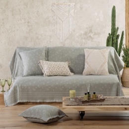 Ριχτάρι Gloom Green Nef-Nef Τριθέσιο 170x300cm Βαμβάκι-Πολυέστερ