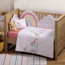 Σεντόνια Βρεφικά Baby Bugs (Σετ 3τμχ) White Nef-Nef Κούνιας 120x170cm 100% Βαμβάκι