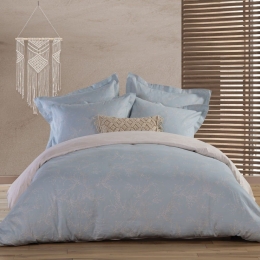 Σεντόνια Devote (Σετ 4τμχ) Blue Nef-Nef Υπέρδιπλο 240x270cm 100% Βαμβάκι