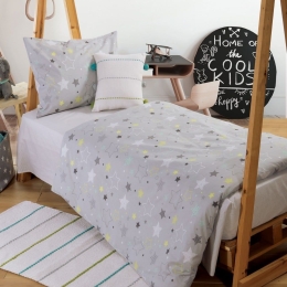 Σεντόνια Παιδικά Unique (Σετ 3τμχ) Grey Nef-Nef Μονό 170x260cm 100% Βαμβάκι
