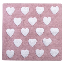 Χαλάκι Παιδικό Hugging Heart Pink Nef-Nef 100X100cm Round