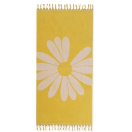 Πετσέτα Θαλάσσης Daisy Style Yellow Nef-Nef Θαλάσσης 80x160cm 100% Βαμβάκι