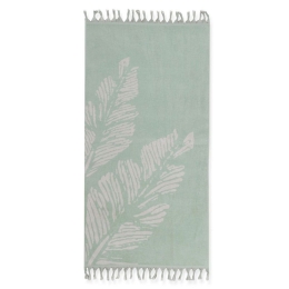 Πετσέτα Θαλάσσης Leaf Life Aqua Nef-Nef Θαλάσσης 80x160cm 100% Βαμβάκι
