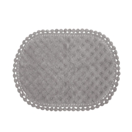 Ταπέτο Μπάνιου Touch Grey Nef-Nef 55X85 100% Βαμβάκι