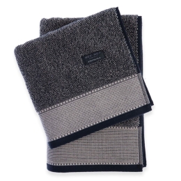 Πετσέτα Plainis Beige-Black Nef-Nef Σώματος 70x140cm 100% Βαμβάκι