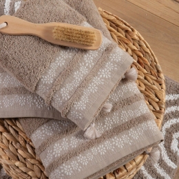 Πετσέτες Alba (Σετ 3τμχ) Beige Nef-Nef Σετ Πετσέτες 70x140cm 100% Βαμβάκι