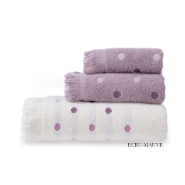 Πετσέτα Serendipity Ecru-Mauve Nef-Nef Σώματος 70x140cm 100% Βαμβάκι