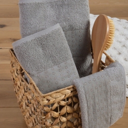 Πετσέτες Loren (Σετ 3τμχ) Grey Nef-Nef Σετ Πετσέτες 70x140cm 100% Βαμβάκι