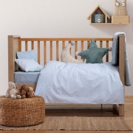 Σεντόνια Βρεφικά Sweet Sheep (Σετ 3τμχ) Light Blue Nef-Nef Κούνιας 120x170cm 100% Βαμβάκι