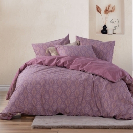 Παπλωματοθήκη Shreder (Σετ 4τμχ) Mauve Nef-Nef Υπέρδιπλο 240x230cm 100% Βαμβάκι