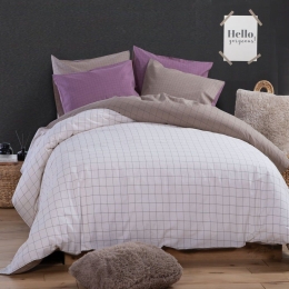 Παπλωματοθήκη Creative (Σετ 4τμχ) Ecru Nef-Nef Υπέρδιπλο 240x230cm 100% Βαμβάκι