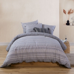 Σεντόνια Cleran (Σετ 3τμχ) Grey Nef-Nef Μονό 170x270cm 100% Βαμβάκι