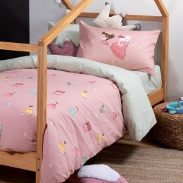 Σεντόνια Παιδικά Princess At Home (Σετ 3τμχ) Pink Nef-Nef Μονό 170x260cm 100% Βαμβάκι
