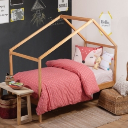 Σεντόνια Παιδικά Fox In Style (Σετ 3τμχ) Coral Nef-Nef Μονό 170x260cm 100% Βαμβάκι
