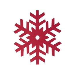 Σουβέρ Felt Snowflake (Σετ 4τμχ) 4Χ(10Χ10) Red Nef-Nef Πολυέστερ