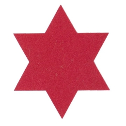 Σουβέρ Felt Star (Σετ 4τμχ) 4Χ(11Χ11) Red Nef-Nef Πολυέστερ