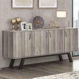 Μπουφές Νο2 180x44,5x85cm Honey Μελαμίνη,Μέταλλο
