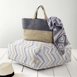Καλάθι Corn Blue 25x40x25 - Nima Jute