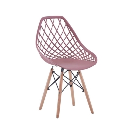 Καρέκλα Tree Pink 49x53xH81,5cm 03-0674 Σετ 4τμχ Ξύλο,Πολυπροπυλένιο