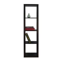 Βιβλιοθήκη Kivos 41,6 41,6x29,5xH147,5cm Black 24-0557 Honeycomb