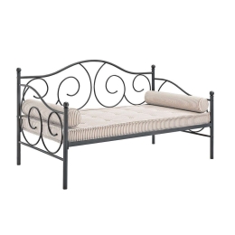 Καναπές-Κρεβάτι Happy 208x96xΗ92cm Black 15-0122 Μέταλλο