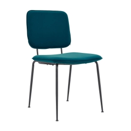 Καρέκλα Τραπεζαρίας Nola 49x61,5xH84,5cm Emerald 03-0719 Σετ 4τμχ Βελούδο, Μέταλλο