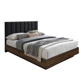 Κρεβάτι Boxy (Για Στρώμα 160x200cm) 211,5x165xH111,2cm Dark Grey 09-1236 Διπλό Μελαμίνη