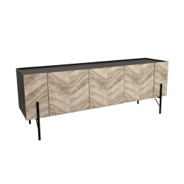 Έπιπλο Τηλεόρασης Parke 05-0477 160x43x60cm Multi Μοριοσανίδα, Μέταλλο