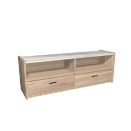 Έπιπλο Τηλεόρασης Town 05-0450 145x39x50cm Sonoma-White Μελαμίνη