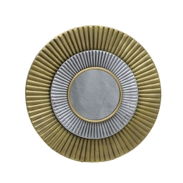 Καθρέπτης Solar 11-0307 Φ62x4,5cm Gold-Silver Μέταλλο