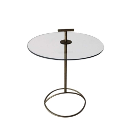 Τραπεζάκι Βοηθητικό Vetri 04-0525 Φ50x65/74cmBrass