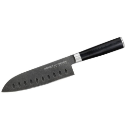 Μαχαίρι Santoku MO-V Stonewash 18,2cm Black Samura Ανοξείδωτο Ατσάλι