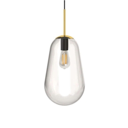 Φωτιστικό Οροφής Pear M 8672 Transparent-Gold Nowodvorski Μέταλλο,Γυαλί