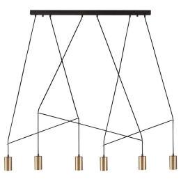 Φωτιστικό Οροφής - Ράγα Imbria 7955 6x10W GU10 Solid Brass Nowodvorski Μέταλλο