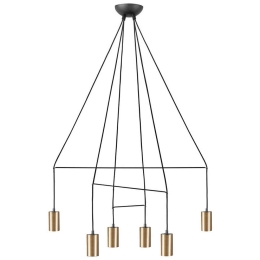 Φωτιστικό Οροφής Imbria 7956 6x10W GU10 Solid Brass Nowodvorski Μέταλλο