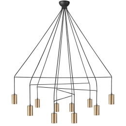 Φωτιστικό Οροφής Imbria 7954 10x10W GU10 Solid Brass Nowodvorski Μέταλλο