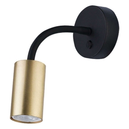 Φωτιστικό Τοίχου Eye Flex S 9067 Brass-Black Nowodvorski Μέταλλο