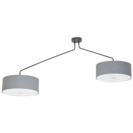 Φωτιστικό Οροφής Hawk II 6541 Grey Nowodvorski Μέταλλο,Γυαλί,Ύφασμα