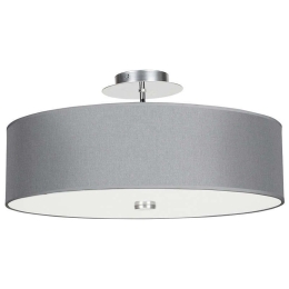 Φωτιστικό Οροφής VIviane III 6532 Grey Nowodvorski Μέταλλο,Γυαλί,Ύφασμα