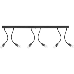 Φωτιστικό Οροφής - Ράγα Flex VI 9765 Black Nowodvorski Μέταλλο,Πλαστικό