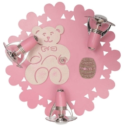 Φωτιστικό Οροφής Παιδικό Honey III 3661 Pink-Ecru Nowodvorski Μέταλλο,Πλαστικό