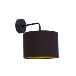 Φωτιστικό Τοίχου Alice B I 9084 Black-Gold Nowodvorski Μέταλλο,Ύφασμα