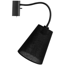 Φωτιστικό Τοίχου Flex Shade I 9758 Black Nowodvorski Μέταλλο,Ύφασμα