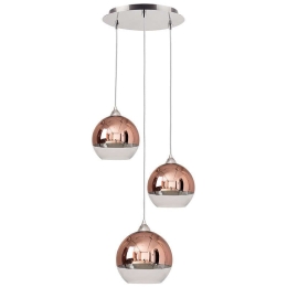 Φωτιστικό Οροφής Globe III 9307 Copper Nowodvorski Πλαστικό, Γυαλί
