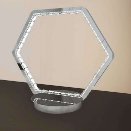Φωτιστικό Επιτραπέζιο Chiara/L 2130 18x35cm 10W Chrome Sikrea Κρύσταλλο,Μέταλλο