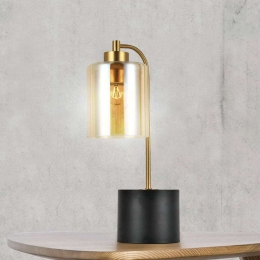 Φωτιστικό Επιτραπέζιο Savoia/L 33090 24x45cm 1xE27 Gold Sikrea Μέταλλο,Γυαλί