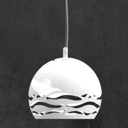 Φωτιστικό Οροφής Marea/S B 3464 Φ48x45/110cm 1xE27 White Sikrea Μέταλλο